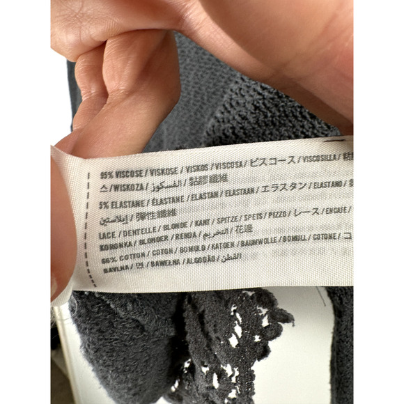 Abercrombie & Fitch Super Soft Net Knit Forest Fairy Grunge Whimsygoth Hoodie S - Picture 4 of 7